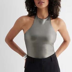 NWT! Express Shine Halter Bodysuit Top